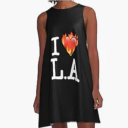 I Love LA A Line Dress