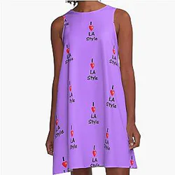 Dance I Love LA Style Salsa A-Line Dress