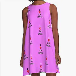 Dance I Love LA Style Salsa A-Line Dress