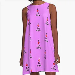 Dance I Love LA Style Salsa A-Line Dress