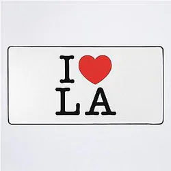 I Love Los Angeles LA Desk Mat