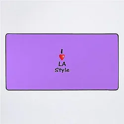 Dance I Love LA Style Salsa Purple Desk Mat
