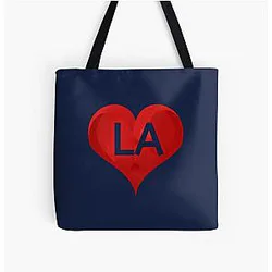 I Love LA Shirts, Stickers, Mugs, Bags and Merchandise All Over Print Tote Bag