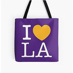 I Love LA Away Over Print Tote Bag