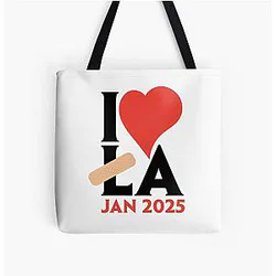 I Love LA January 2025 All Over Print Tote Bag