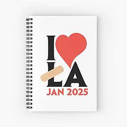 I Love LA January 2025 Spiral Notebook