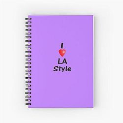 Dance I Love LA Style Salsa Purple Socks Notebook