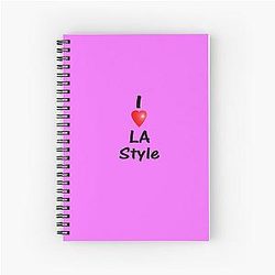 Dance I Love LA Style Salsa Pink Spiral Notebook