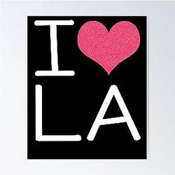 Wanderlust - I Love Los Angeles Graphic Design Poster
