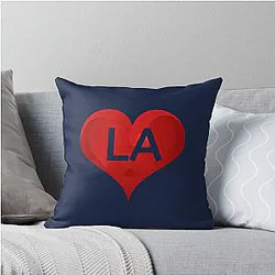 I Love LA Los Angeles Shirts Stickers Mugs Bags and Merchandise Throw Pillow