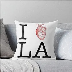I Love LA Throw Pillow