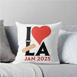 I Love LA January 2025 Throw Pillow