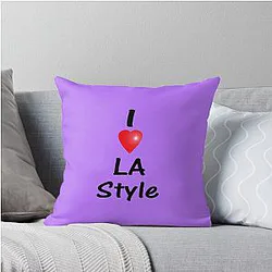 Dance I Love LA Style Salsa Throw Pillow