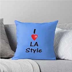 Dance I Love LA Style Salsa Throw Pillow