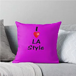 Dance I Love LA Style Salsa Throw Pillow