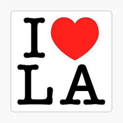 I Love Los Angeles LA Sticker