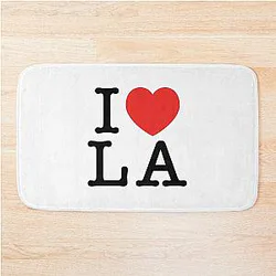 I Love Los Angeles LA Bath Mat