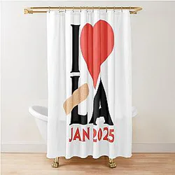 I Love LA January 2025 Shower Curtain