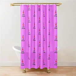 Dance I Love LA Style Salsa Pink Shower Curtain