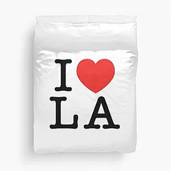 I Love Los Angeles LA Duvet Cover