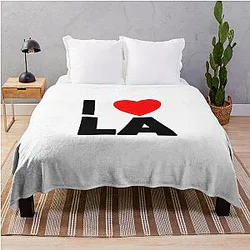 I Love LA Throw Blanket