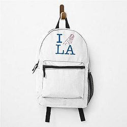 I Love LA White Backpack