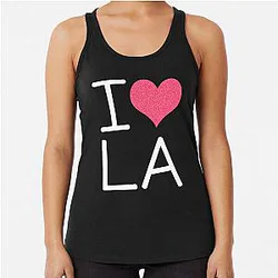 Wanderlust - I Love LA Graphic Design Racerback Tank Top