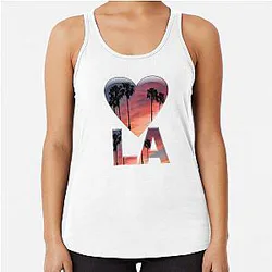 I Love LA Racerback Tank Top