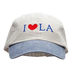 I Love LA Embroidered Pigment Dyed Wash Gap Caps