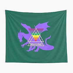 Rainbow Girls Boys Imagine Dragons Enemy Believer Anime Tapestry