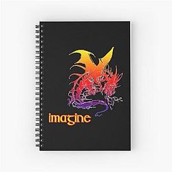 People Imagine Dragons of the Birthday Vintage Style Art Spiral Notebook