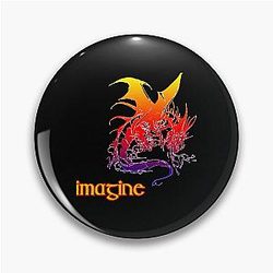 People Imagine Dragons Of The Birthday Vintage Style Art Pin