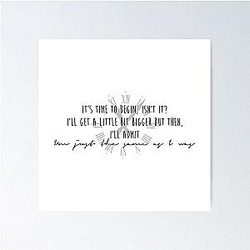 It's Time Imagine Dragons Lyric Poster