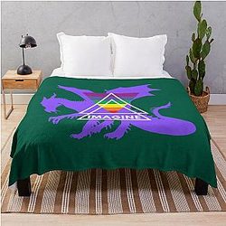 Rainbow Girls Boys Imagine Dragons Believer Awesome Throw Blanket