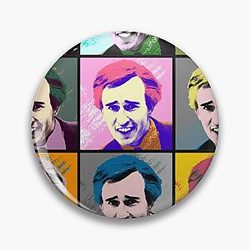 Alan Partridge Warhol-inspired pop art pin