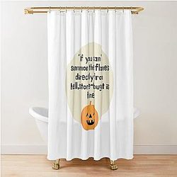 Witchy Ina Garten meme if you can't summon the flames directly from hell store-bought is fine funny Shower Curtain