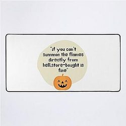 Witchy Ina Garten meme "If you can't summon the flames directly from hell, store-bought is fine" funny Desk Mat
