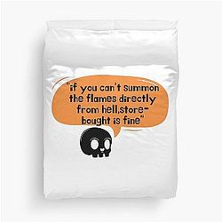 Witchy Ina Garten meme If you can't summon the flames directly from hell, store-bought is fine funny quotes Duvet Cover