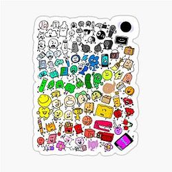 BFDI Inanimate Insanity All Characters Stickers