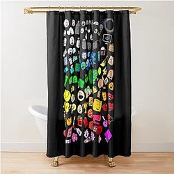 BFDI Inanimate Insanity All Characters Shower Curtain