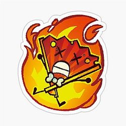 Fan Inanimate Insanity Sticker On Fire