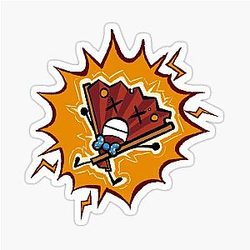 Fan Insanity Struck By Lightning Sticker