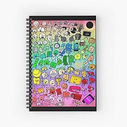 BFI Inanimate All Characters Rainbow Spiral Notebook