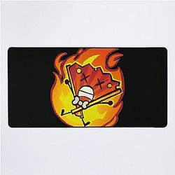 Fan Insanity On Fire Desk Mat
