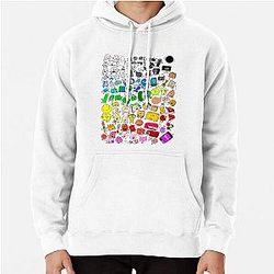 BFDI Inanimate Insanity All Characters Transparent Hoodie
