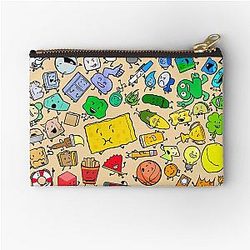 BFDI Inanimate Insanity All Characters Zip Pouch
