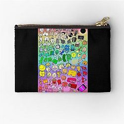 BFDI Inanimate Insanity All Characters Zipper Pouch (Rainbow)