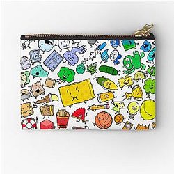 BFDI Inanimate Insanity All Characters Zipper Pouch