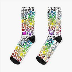 BFDI Inanimate Insanity All Characters Transparent Socks