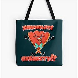 fan insane all over print tote bag